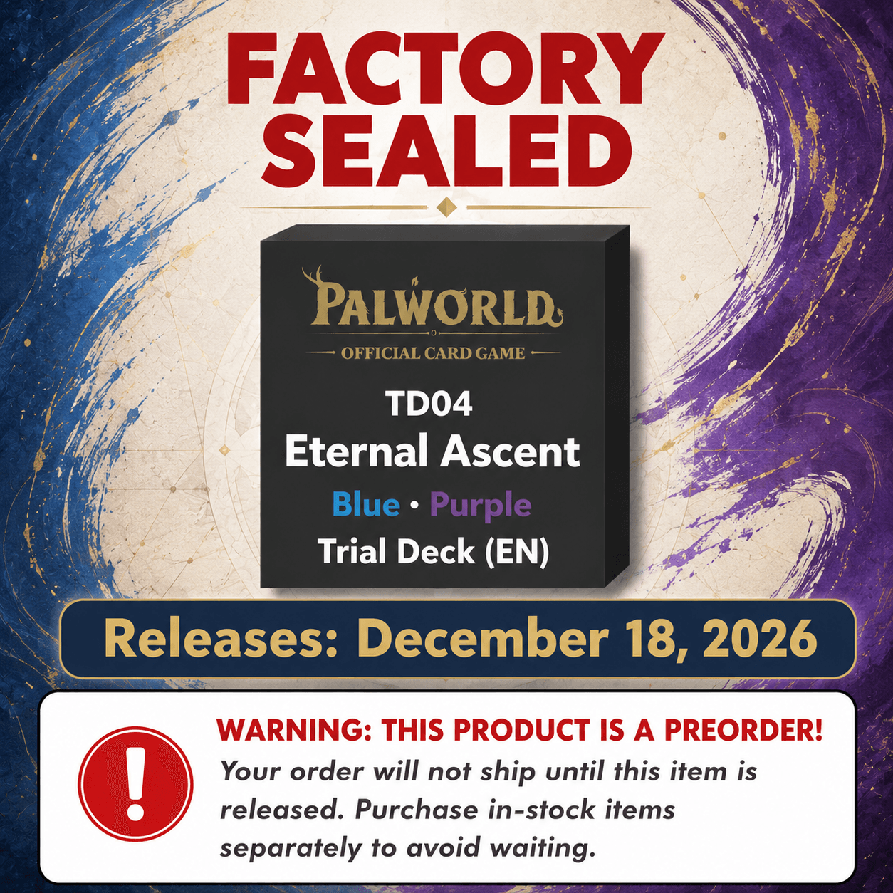 Eternal Ascent (TD04) Blue・Purple Trial Deck (EN) | Preorder